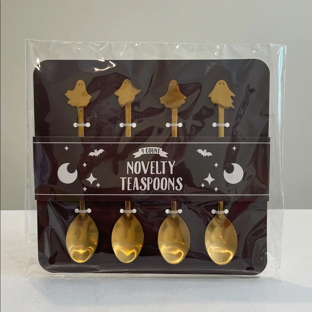 New Target Bullseye Playground Halloween Ghost Stir Spoons - 4 pk